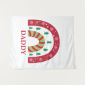Aangepaste unieke kerstkerstboho regenboog wandkleed (Voorkant (horizontaal))