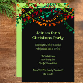 Aangepaste Unieke Kleurrijke Leuke Lichten Kerstfe Kaart