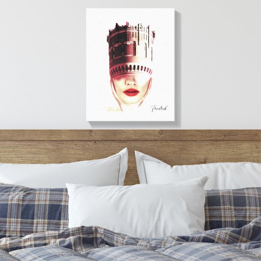 Aangepaste unieke kunstwerk Oude Zweedse watertore Canvas Afdruk (Insitu (Slaapkamer))