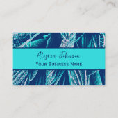 Aangepaste Unieke Moderne Turquoise Natuur Foto Visitekaartje (Voorkant)