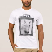 Aangepaste unieke paardenliefhebber t-shirt (Voorkant)