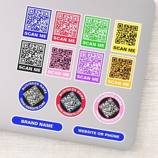 Aangepaste unieke QR-codes - promotie stickers (Detail)
