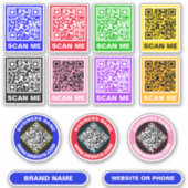 Aangepaste unieke QR-codes - promotionele Stickers (Voorkant)