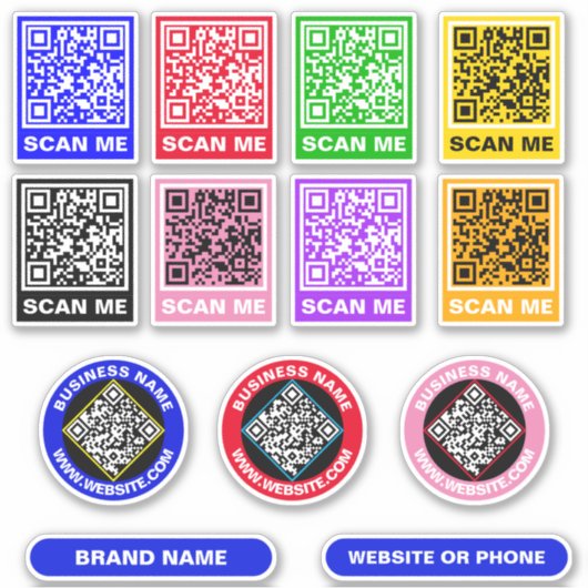 Aangepaste unieke QR-codes - promotionele Stickers (Voorkant)