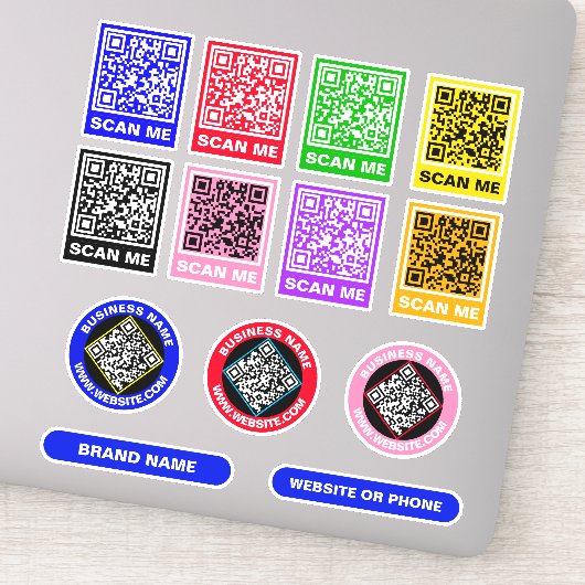 Aangepaste unieke QR-codes - promotionele Stickers (Detail)