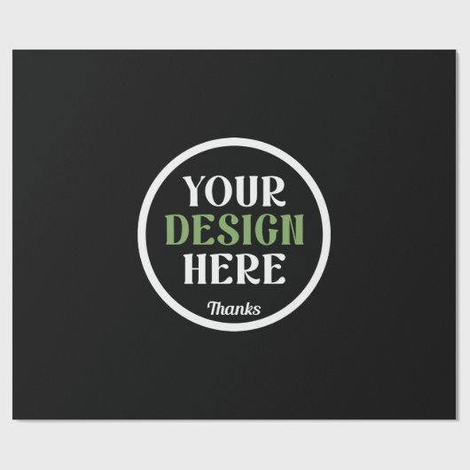 Aangepaste, unieke, slanke & minimalistische Hersh Cadeaupapier (Vlak)