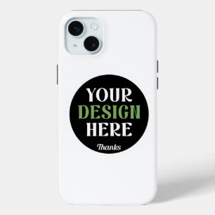 Aangepaste, unieke, slanke & minimalistische Hersh iPhone 15 Mini Hoesje