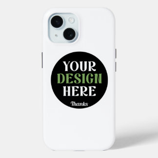 Aangepaste, unieke, slanke & minimalistische Hersh iPhone 15 Case