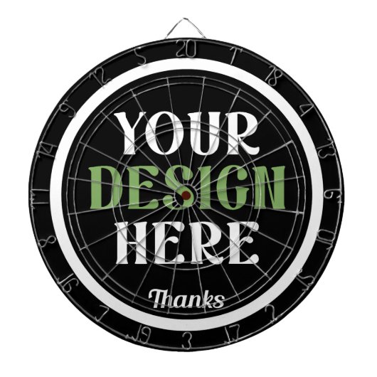 Aangepaste, unieke, slanke & minimalistische Hersh Dartbord (Voorkant)