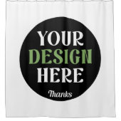 Aangepaste, unieke, slanke & minimalistische Hersh Douchegordijn (Voorkant)