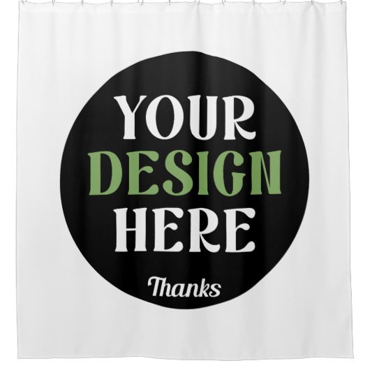 Aangepaste, unieke, slanke & minimalistische Hersh Douchegordijn (Voorkant)