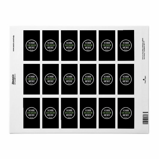 Aangepaste, unieke, slanke & minimalistische Hersh Etiket (Full Sheet)