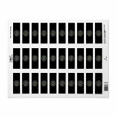 Aangepaste, unieke, slanke & minimalistische Hersh Etiket (Full Sheet)