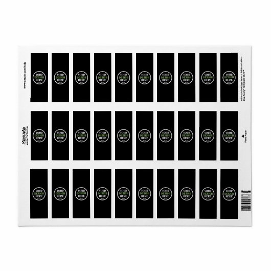 Aangepaste, unieke, slanke & minimalistische Hersh Etiket (Full Sheet)