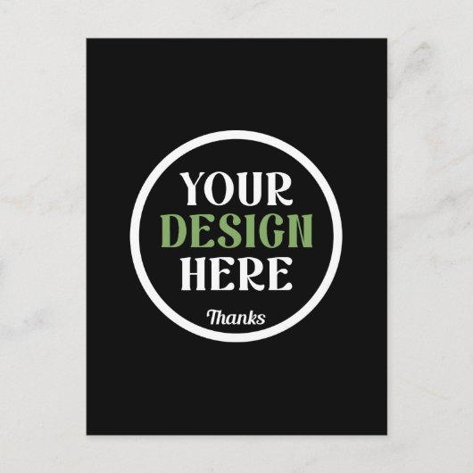 Aangepaste, unieke, slanke & minimalistische Hersh Feestdagenkaart (Voorkant)