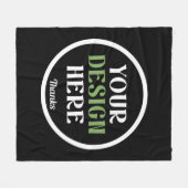 Aangepaste, unieke, slanke & minimalistische Hersh Fleece Deken (Voorkant (Horizontaal))