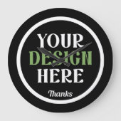 Aangepaste, unieke, slanke & minimalistische Hersh Grote Klok (Voorkant)