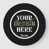 Aangepaste, unieke, slanke & minimalistische Hersh Grote Klok (Voorkant)