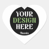 Aangepaste, unieke, slanke & minimalistische Hersh Hart Sticker (Voorkant)
