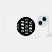 Aangepaste, unieke, slanke & minimalistische Hersh iPhone 15 Case (Achterkant horizontaal)