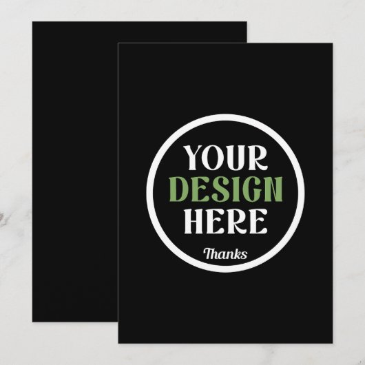 Aangepaste, unieke, slanke & minimalistische Hersh Kaart (Voorkant / Achterkant)