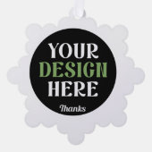 Aangepaste, unieke, slanke & minimalistische Hersh Ornament Kaart (Voorkant)