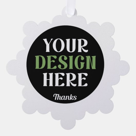 Aangepaste, unieke, slanke & minimalistische Hersh Ornament Kaart (Voorkant)