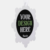 Aangepaste, unieke, slanke & minimalistische Hersh Ornament Kaart (Rechts)