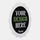 Aangepaste, unieke, slanke & minimalistische Hersh Ornament Kaart (Rechts)