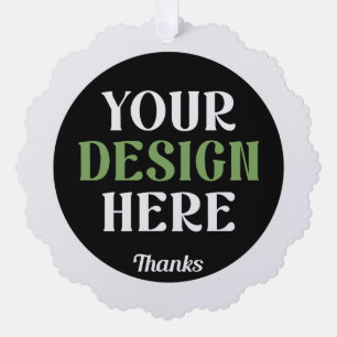 Aangepaste, unieke, slanke & minimalistische Hersh Ornament Kaart