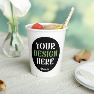 Aangepaste, unieke, slanke & minimalistische Hersh Papieren Bekers