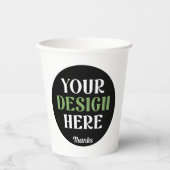 Aangepaste, unieke, slanke & minimalistische Hersh Papieren Bekers (Voorkant)