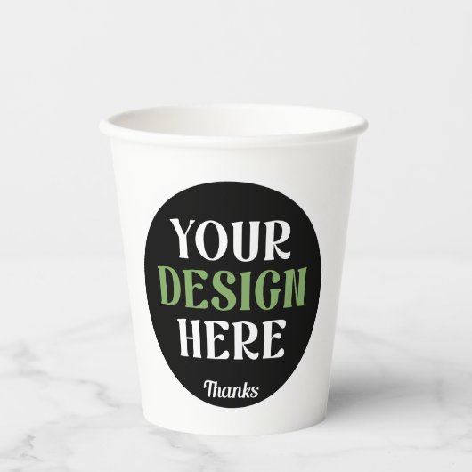 Aangepaste, unieke, slanke & minimalistische Hersh Papieren Bekers (Voorkant)