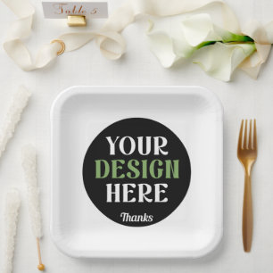 Aangepaste, unieke, slanke & minimalistische Hersh Papieren Bordje