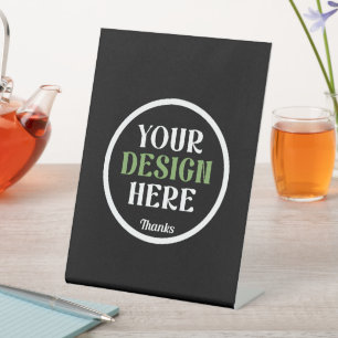 Aangepaste, unieke, slanke & minimalistische Hersh Reclamebord Met Voetstuk