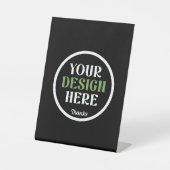 Aangepaste, unieke, slanke & minimalistische Hersh Reclamebord Met Voetstuk (Voorkant)