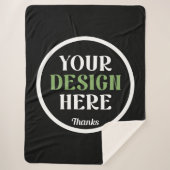 Aangepaste, unieke, slanke & minimalistische Hersh Sherpa Deken (Voorkant)