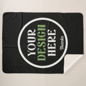 Aangepaste, unieke, slanke & minimalistische Hersh Sherpa Deken (Voorkant (horizontaal))