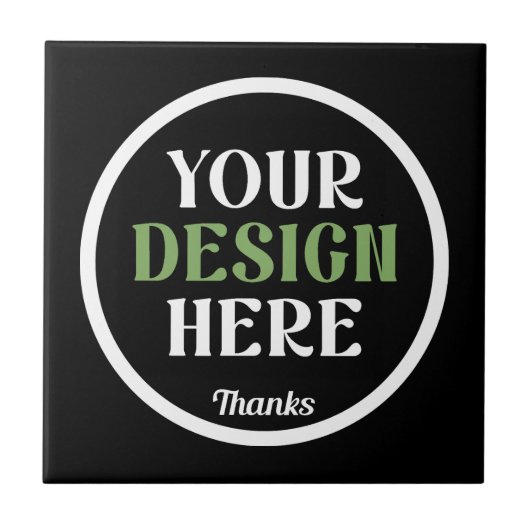 Aangepaste, unieke, slanke & minimalistische Hersh Tegeltje (Voorkant)