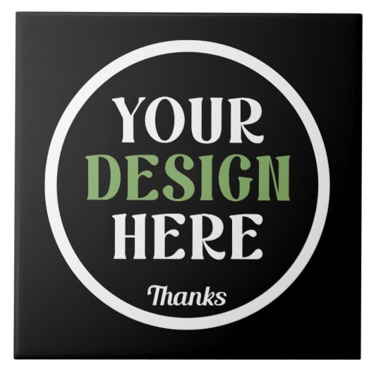 Aangepaste, unieke, slanke & minimalistische Hersh Tegeltje (Voorkant)