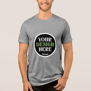 Aangepaste, unieke, slanke & minimalistische Hersh Tri-Blend Shirt