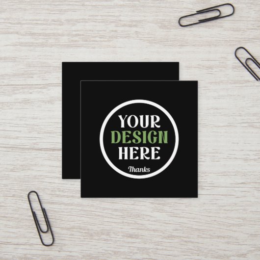 Aangepaste, unieke, slanke & minimalistische Hersh Vierkante Visitekaartje (Voorkant / Achterkant in situ)