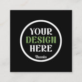 Aangepaste, unieke, slanke & minimalistische Hersh Vierkante Visitekaartje (Voorkant)