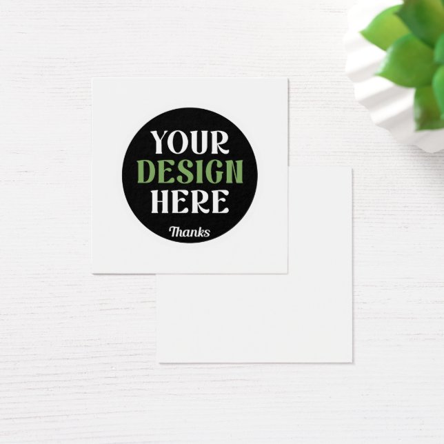 Aangepaste, unieke, slanke & minimalistische Hersh Vierkante Visitekaartjes (Bureau)