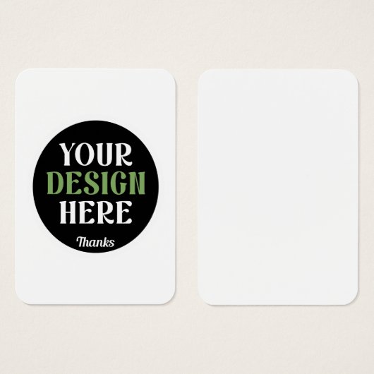 Aangepaste, unieke, slanke & minimalistische Hersh Visitekaartje (Voorkant /achterkant)