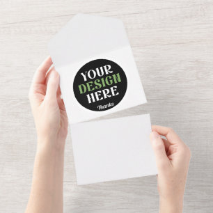 aangepaste, unieke, strakke & minimalistische hers all in one uitnodiging