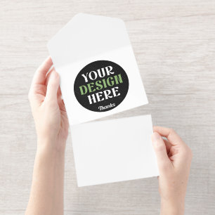 aangepaste, unieke, strakke & minimalistische hers all in one uitnodiging