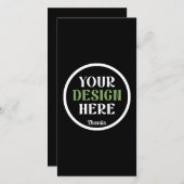 aangepaste, unieke, strakke & minimalistische hers bedankkaart (Voorkant / Achterkant)