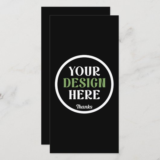 aangepaste, unieke, strakke & minimalistische hers bedankkaart (Voorkant / Achterkant)