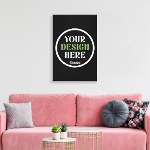 aangepaste, unieke, strakke & minimalistische hers canvas afdruk